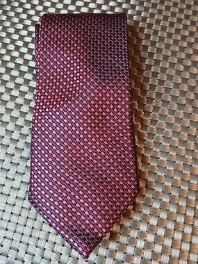 Donald J Trump Signature Collection Silk Red Geometric Tie (0819)
